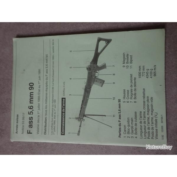 REGLEMENT, NOTICE FASS 90. D�pliant cartonn�