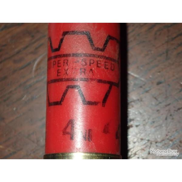 Douille Winchester en plastique rouge - calibre 12 - Super speed xtra 4ni - chambre de 70 mm