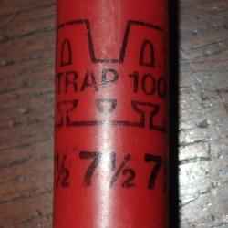 Douille Winchester en plastique rouge - calibre 12 - Trap 100 N&deg;7,5- chambre de 70 mm