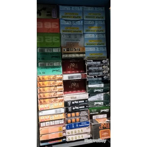 Lot de 710 cartouches cal 12 en boites neuves