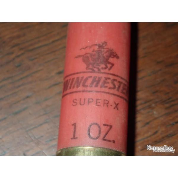 Douille Winchester en plastique rouge - calibre 12 - marqu� "1 oz" - chambre de 70 mm