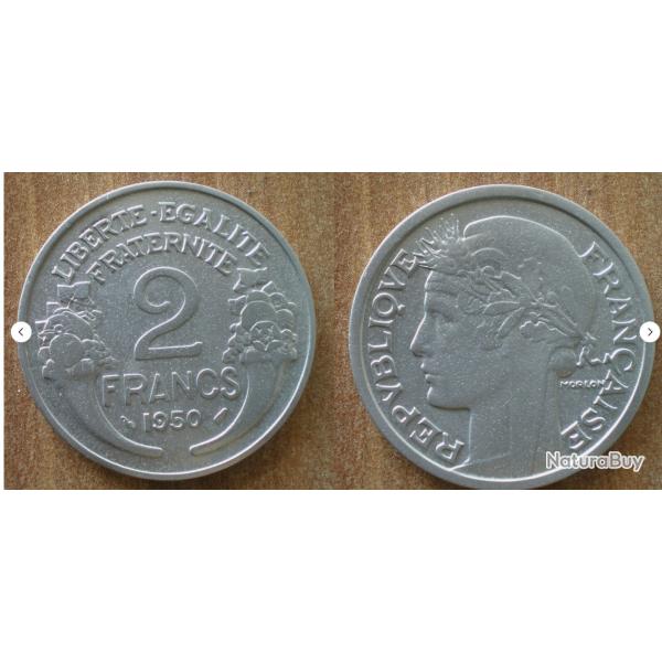 France 2 Francs 1950 Piece Morlon Franc