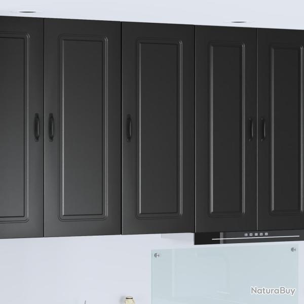 Salon de jardin 6 pcs avec coussins noir r�sine tress�e