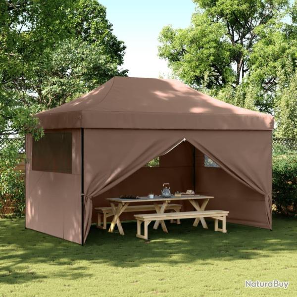 Salon de jardin avec coussins 7 pcs marron r�sine tress�e