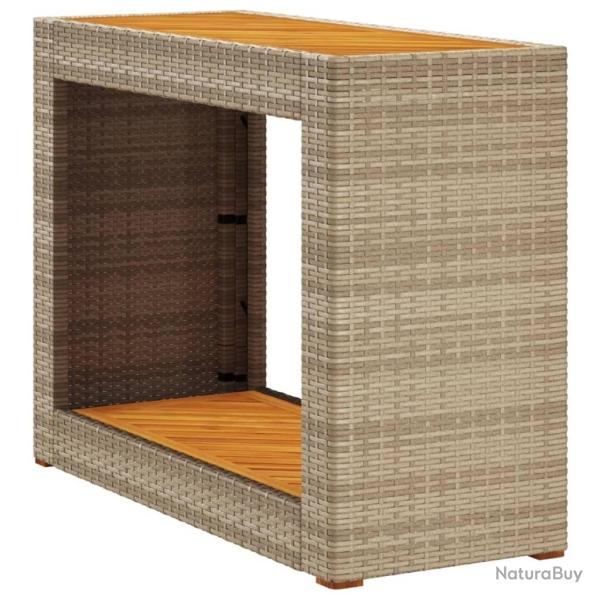 Salon de jardin avec coussins 7 pcs beige r�sine tress�e