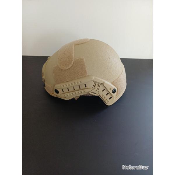 Authentique CASQUE BALISTIQUE PARE BALLES NIJ IIIA TAILLE 54/59 Sable/ 1.5 KG NEUF �PAISSEUR 1.5CM