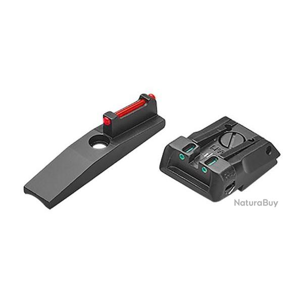 Hausse LPA pour Ruger Mark IV 22/45 Lite avec insert fibre optique