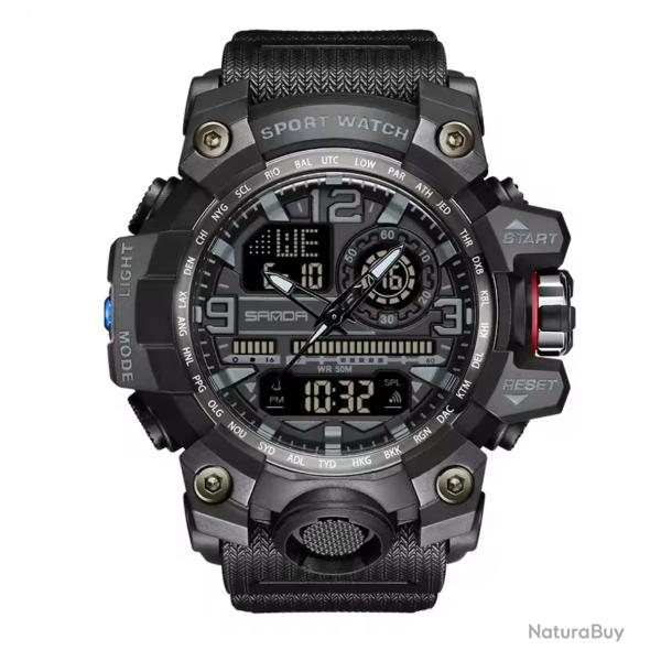 Montre �lectronique Sport pour hommes Coloris NOIR ENCHERE 1 EURO ...