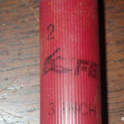 Douille F&eacute;d&eacute;ral en plastique Bordeaux &eacute;crit noir "6 6" - calibre 12 - chambr&eacute; en 76mm