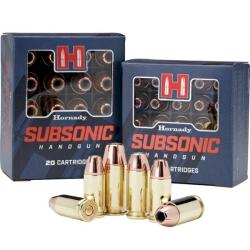 Munitions HORNADY cal.9x19 sub-x subsonic 147gr par 100