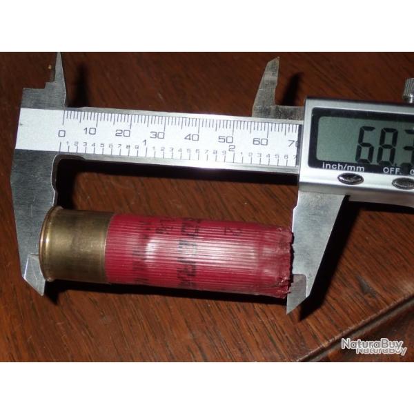 Douille F�d�ral en plastique bordeau - N�2 - chambre de 76 mm