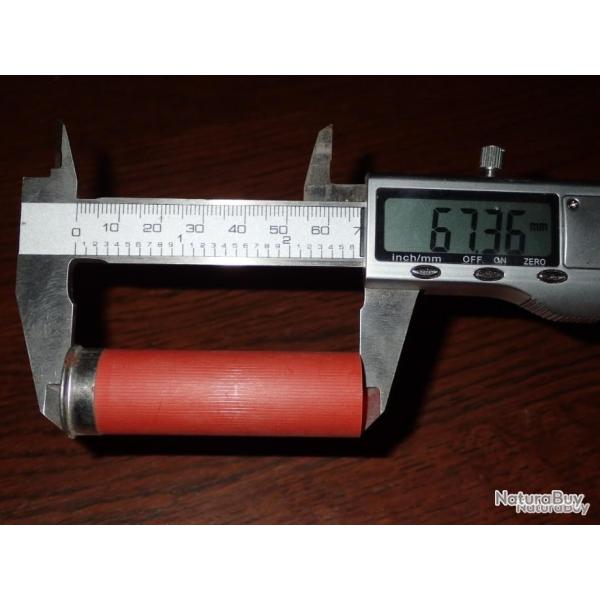 Douille eley en plastique rouge - calibre 12 - chambre de 67 mm