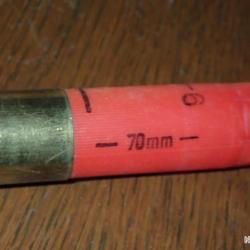 Douille Winchester en plastique rouge - N&deg;6 - calibre 12 - chambre de 70 mm