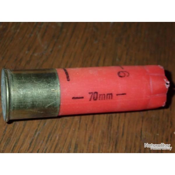 Douille Winchester en plastique rouge - N�6 - calibre 12 - chambre de 70 mm