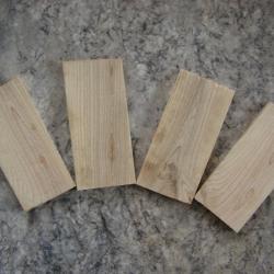 PLAQUETTES EN OLIVIER_03 (7.5x52x110) POUR PLAQUETTES DE CROSSE MANCHES DE COUTEAUX OU AUTRE