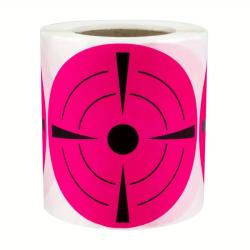 200 cibles autocollantes 76mm - Motif "Cible rose"