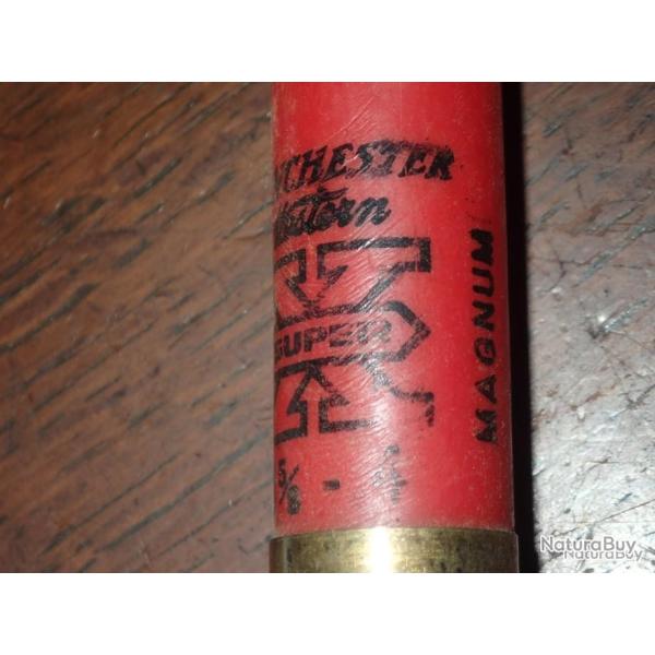 Douille Winchester en plastique rouge - calibre 12 - 1 5/8 N�4 - chambre de 76 mm