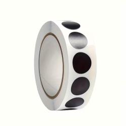 Rouleau 1000 pastilles autocollantes noires 13mm