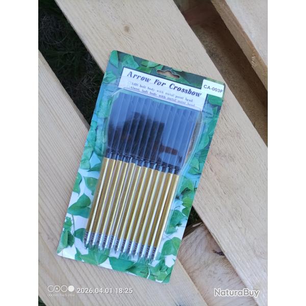 Carreaux arbal�te aluminium 6.5" pistolet arbal�te x12 - neufs sous emballage