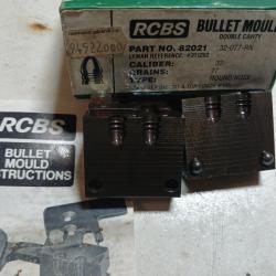 MOULE A BALLE RCBS  DOUBLE CAVITES .  CALIBRE 32. DIAMETRE 311 77 GRAINS .