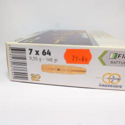 boite de 20 balles sans plomb SAUVESTRE calibre 7X64 FIP 9.55g 148grs