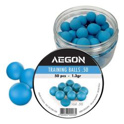 50 Billes entrainement bleues ou oranges selon arrivage calibre .50 Aegon