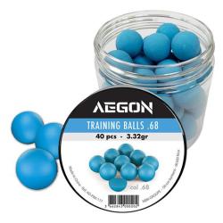 40 Billes entrainement bleues ou oranges selon arrivage calibre .68 Aegon