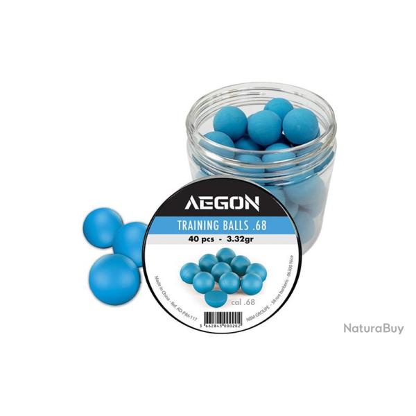 40 Billes entrainement bleues ou oranges selon arrivage calibre .68 Aegon