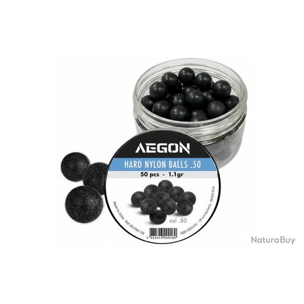 50 Billes durcies nylon calibre .50 Aegon