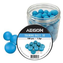 100 Billes entrainement bleues ou oranges selon arrivage calibre .50 Aegon