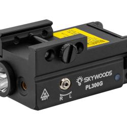 Lampe tactique + viseur laser vert - Skywoods - L53980