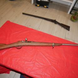 Fusil GRAS transform&eacute; chasse en Cal 24 avec de beaux marquages