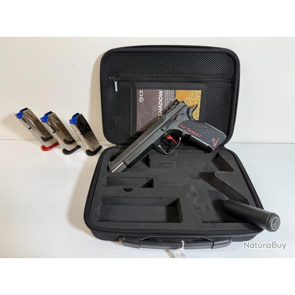 DESTOCKAGE CATEGORIE B PISTOLET CZ 75 SHADOW 2 TARGET ROUGE 9X19 FRAIS DE PORT OFFERT GARANTIE 2ANS