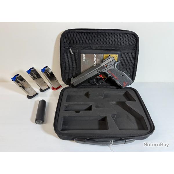 DESTOCKAGE CATEGORIE B PISTOLET CZ 5P SHADOW 2 TARGET ROUGE 9X19 FRAIS DE PORT OFFERT GARANTIE 2ANS