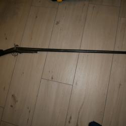 Canardi&egrave;re monocoup &agrave; broche Cal 10, fabrication rustique par un armurier de village