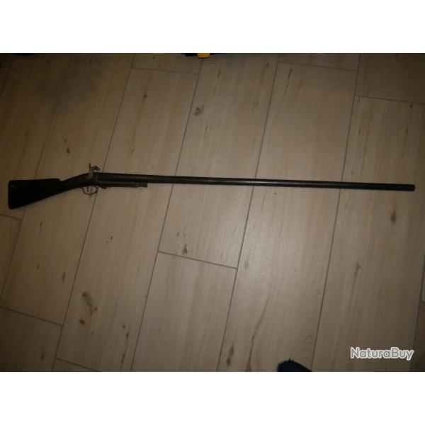 Canardi�re monocoup � broche Cal 10, fabrication rustique par un armurier de village