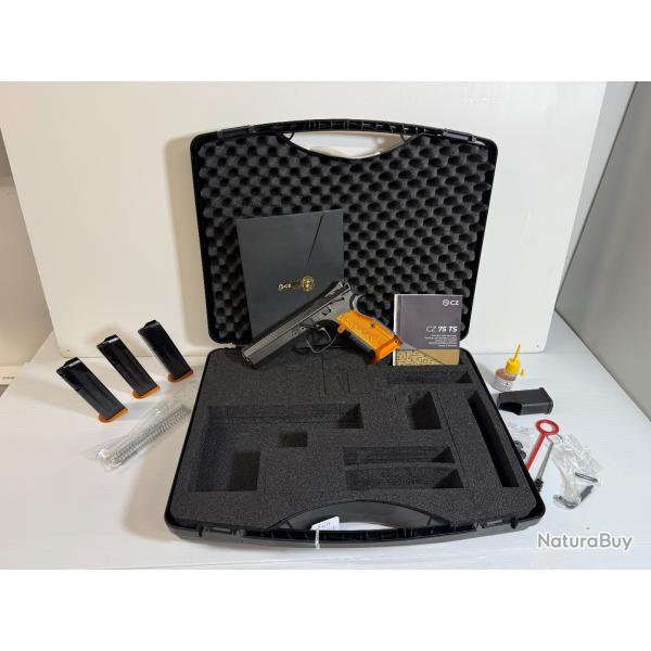 DESTOCKAGE CATEGORIE B PISTOLET CZ  SHADOW TS 2 ORANGE  9X19 FRAIS DE PORT OFFERT GARANTIE 2ANS