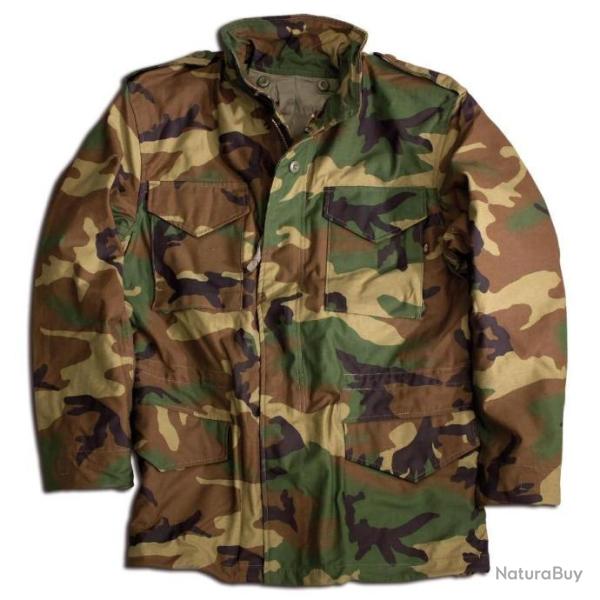 Veste militaire m65 camouflage woodland
