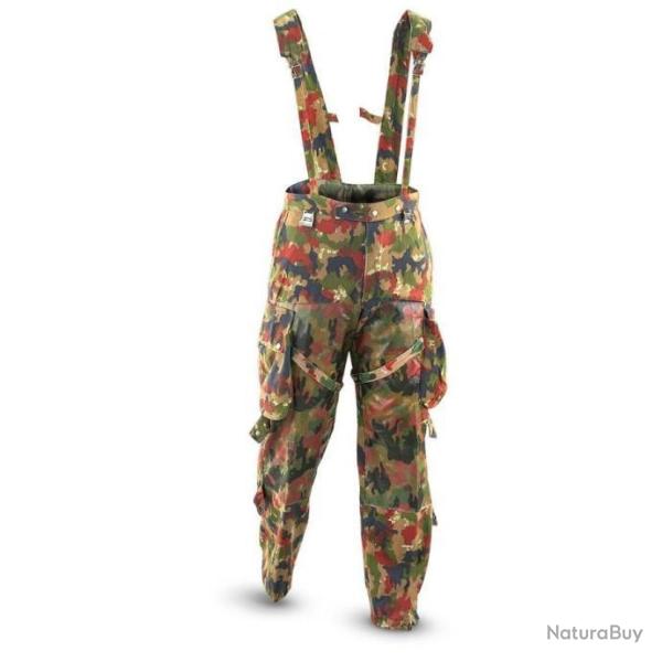 Pantalon � bretelles Arm�e Suisse camouflage Alpenflage