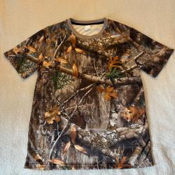 T-shirt manche courte camouflage fonc&eacute;