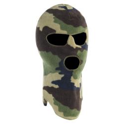 Cagoule en fibres polaire 3 trous camouflage c/e arm&eacute;e Fran&ccedil;aise