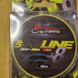 Tresse ULTIMATE FISHING UF PE LINE X8 PE0,8 150m vert - HILMAR SUPER DESTOCK !!!