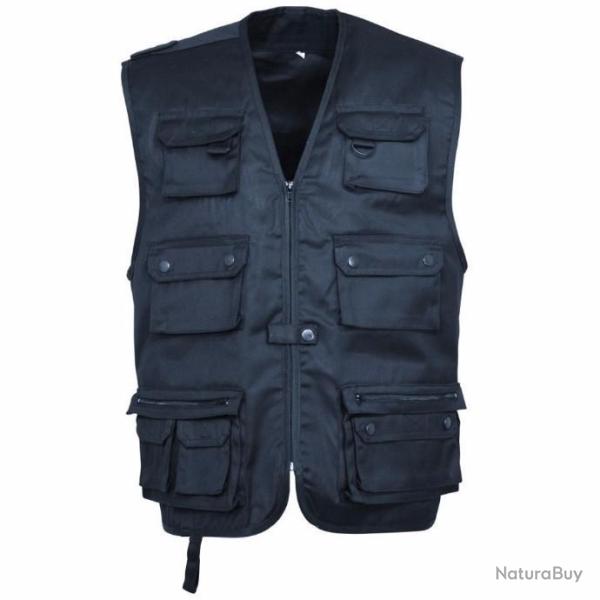 Gilet sans manche multi-poches reporter bleu marine