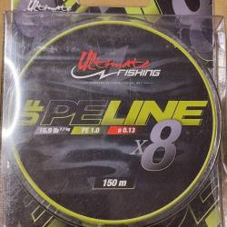 Tresse ULTIMATE FISHING UF PE LINE X8 PE1.0 150m vert - HILMAR SUPER DESTOCK !!!