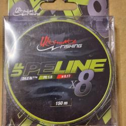 Tresse ULTIMATE FISHING UF PE LINE X8 PE1.5 150m vert - HILMAR SUPER DESTOCK !!!