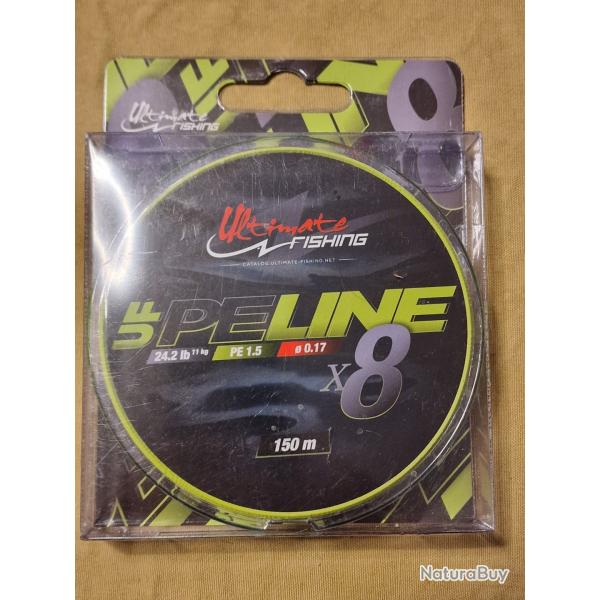 Tresse ULTIMATE FISHING UF PE LINE X8 PE1.5 150m vert - HILMAR SUPER DESTOCK !!!