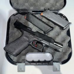 Glock 17 Gen 5 + d&eacute;tente Timney + hausse LPA + guidon fibre