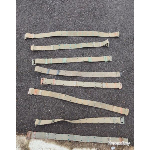 Lot ceinturons arm�e de terre post ww2