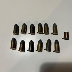 13 cartouche 9mm &agrave; broche