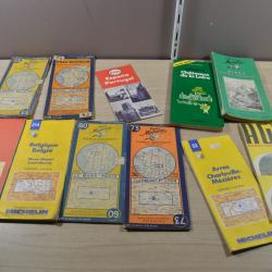 Lot de cartes routi&egrave;re ESSO Pneu Michelin 1960*/1970 Vintage publicitaire Italie Savoie etc (5)